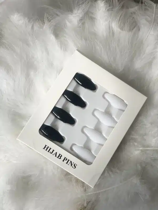 Épingles pour hijab Noir & Blanche